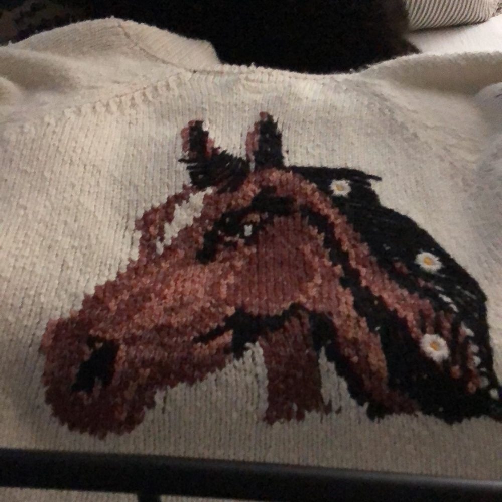 Pilcro from Anthropologie Horse cardigan